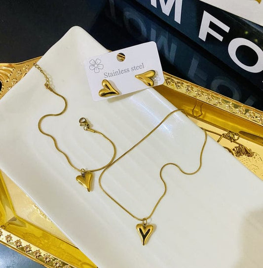 Golden Heart 3 Piece Set