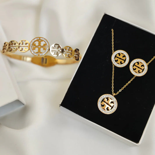 Stainless Steel diamantés Set